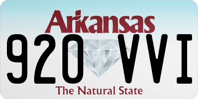 AR license plate 920VVI