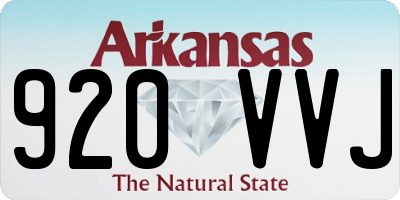 AR license plate 920VVJ
