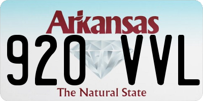AR license plate 920VVL