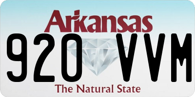 AR license plate 920VVM