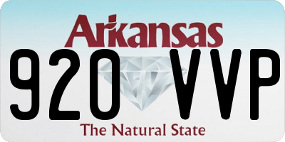 AR license plate 920VVP