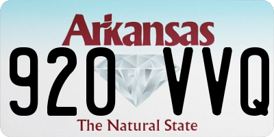 AR license plate 920VVQ