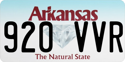 AR license plate 920VVR