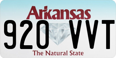 AR license plate 920VVT
