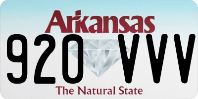 AR license plate 920VVV