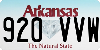 AR license plate 920VVW