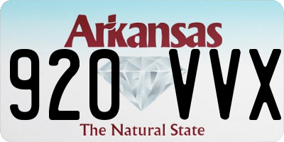 AR license plate 920VVX