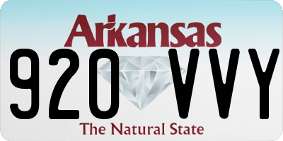 AR license plate 920VVY
