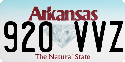 AR license plate 920VVZ