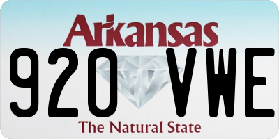 AR license plate 920VWE