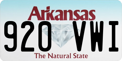 AR license plate 920VWI