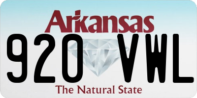 AR license plate 920VWL