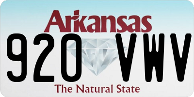 AR license plate 920VWV