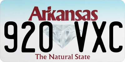 AR license plate 920VXC