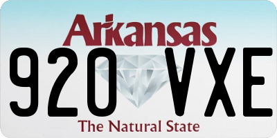 AR license plate 920VXE