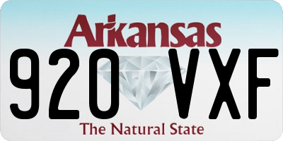 AR license plate 920VXF