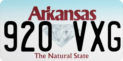 AR license plate 920VXG