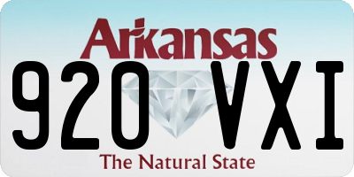 AR license plate 920VXI