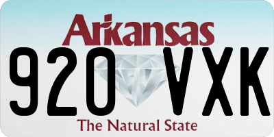 AR license plate 920VXK