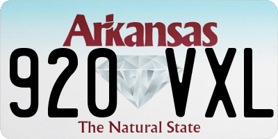 AR license plate 920VXL