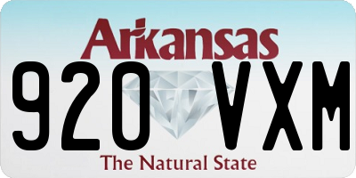 AR license plate 920VXM