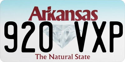AR license plate 920VXP