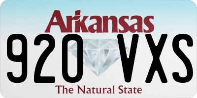 AR license plate 920VXS