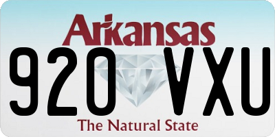 AR license plate 920VXU