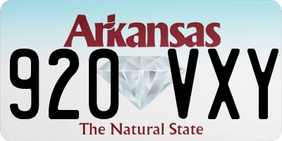AR license plate 920VXY