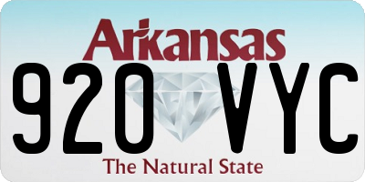 AR license plate 920VYC
