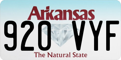 AR license plate 920VYF