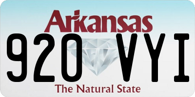 AR license plate 920VYI