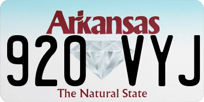 AR license plate 920VYJ