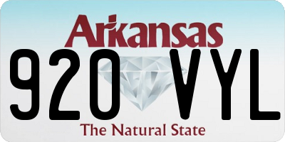 AR license plate 920VYL