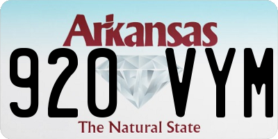 AR license plate 920VYM