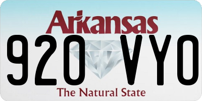 AR license plate 920VYO