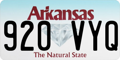 AR license plate 920VYQ