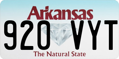 AR license plate 920VYT