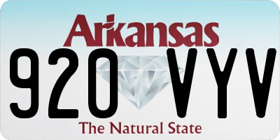 AR license plate 920VYV
