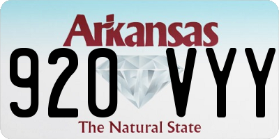 AR license plate 920VYY