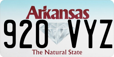AR license plate 920VYZ