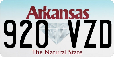 AR license plate 920VZD