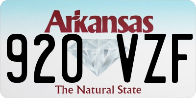 AR license plate 920VZF