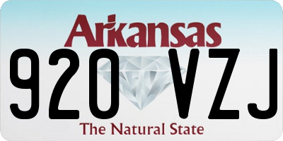 AR license plate 920VZJ