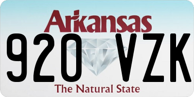 AR license plate 920VZK