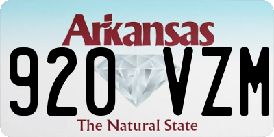 AR license plate 920VZM