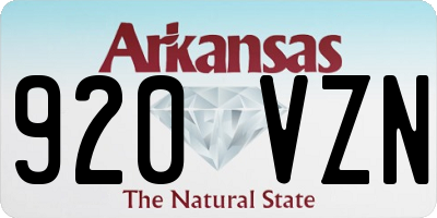 AR license plate 920VZN