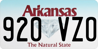 AR license plate 920VZO