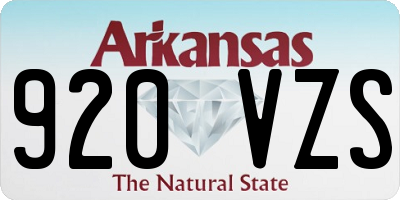 AR license plate 920VZS