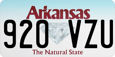 AR license plate 920VZU